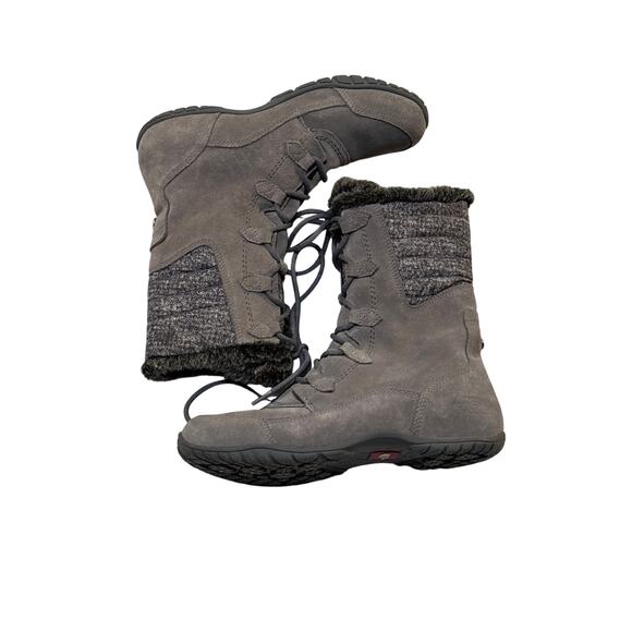 The North Face Women’s Size 9 Gray Winter Boots Faux Fur Primaloft 200g - Picture 1 of 9